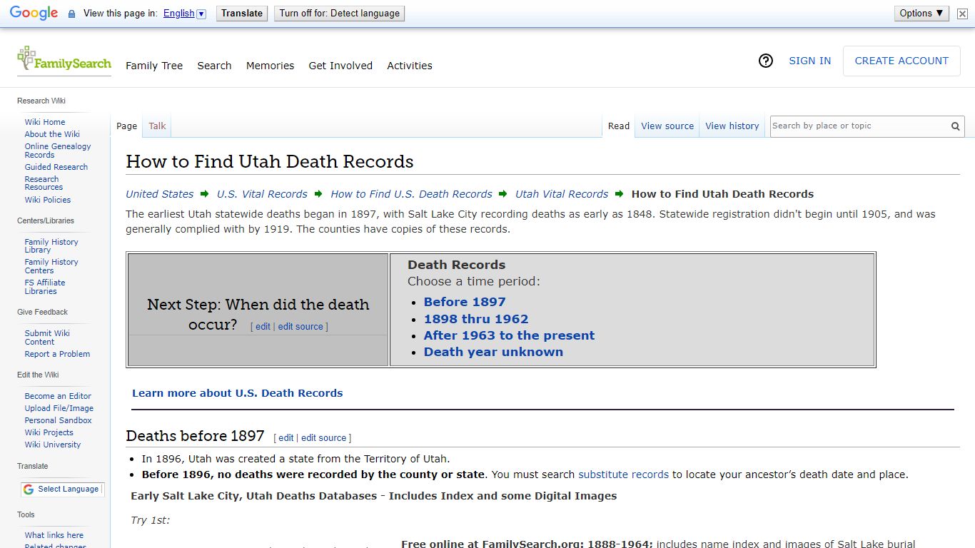 How to Find Utah Death Records • FamilySearch